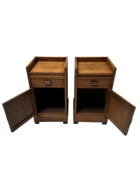 Two Art Deco Modernist Nightstands or Bedside Tables, 1920s